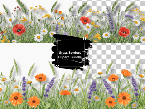 Download Grass Meadow Borders PNG and Canva Link - Premium Resources