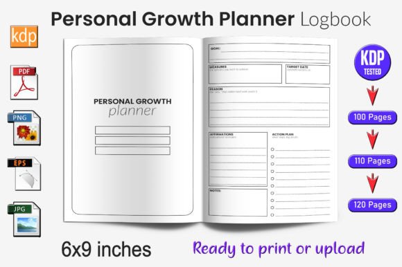 Download Personal Growth Planner Log Book | KDP I - Personal growth planner Collection