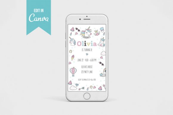 Download Unicorn Birthday Invitation - Premium Bundle