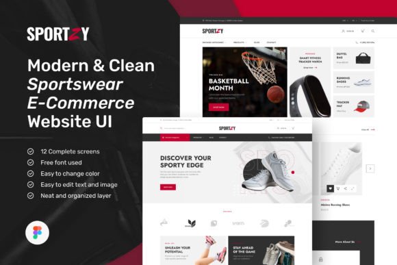 Download Sportswear E-Commerce Website Design - Website design Collection