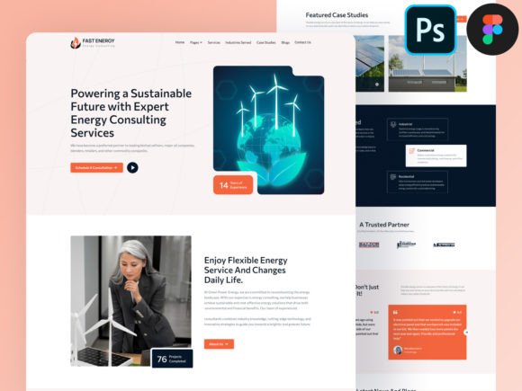 Download Consulting Website Design Figma &amp; Psd - Website design Collection