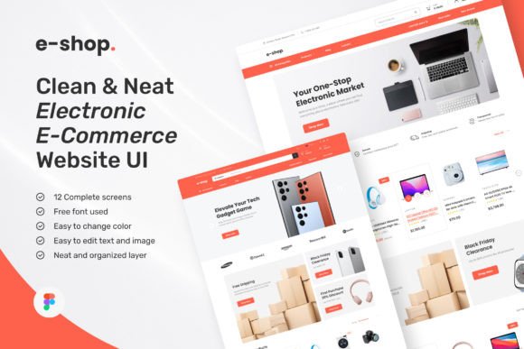Download E-Shop - E-Commerce Website Design UI - Website design Collection