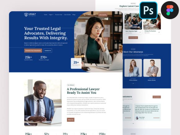 Download Consulting Website Design Figma &amp; Psd - Website design Collection