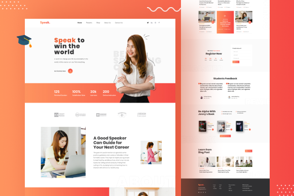 Download Speak-Education Website Design - Website design Collection