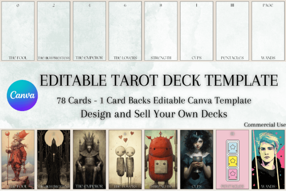 Download Editable Tarot Deck Template | 78 Cards - Premium Resources