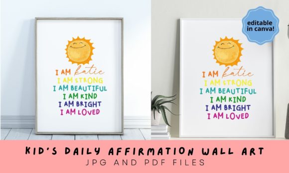 Download Children's Positive Affirmation Wall Art - Premium Resources