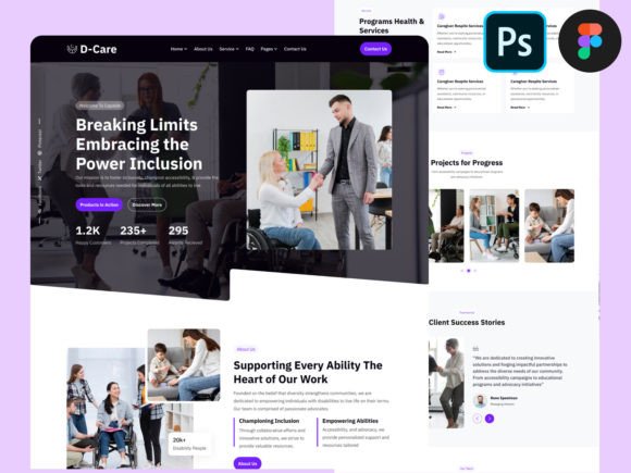 Download Disability Service Website Design Figma - Website design Collection